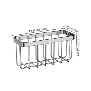 설거지 행주 및 스펀지 홀더, 주방 싱크대용 스테인리스 스틸 스펀지 홀더, 무타공 자체 접착식 정리대 랙, 비닐새ん과 녹 방지 금속 철망 바구니, 비누 스크럽 브러시 스틸울용, 공간 절약형