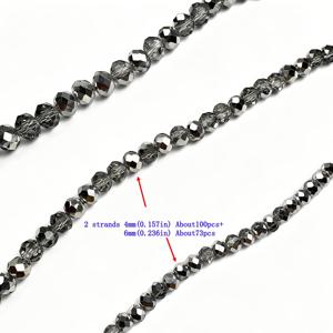 4/6/8mm 고광택 반투명 반투명 화이트 합성 루스 비즈, 오스트리아 멀티-팩트 공예 멀티 사이즈 조합 (홀이 있는 스페이서 비즈 포함)