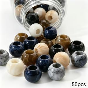 50개 10mm 빈티지 대구멍 구슬, DIY 공예 재료, 의류 장식 액세서리, 핸드메이드 비즈 공예용품, DIY 장식용 구슬, 예술, 공예 및 재봉 용품, 장식용 구슬, 목걸이, 팔찌, 귀걸이, 휴대폰 고리, 키체인, 가방 고리, 땋은 구슬 및 기타 수공예 액세서리용