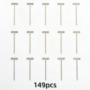 T자형 안전핀 149개, 재봉용 압정, 길이 38mm, 재봉 및 패치워크, 녹색 식물 고정, 가발 조립 등에 적합