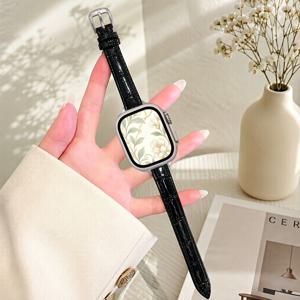 인조 가죽 시계 밴드, iWatch 38mm 40mm 41mm 42mm 44mm 45mm 49mm 호환, iWatch Ultra SE 시리즈 11 10 6 5 4 3 2 1용 시계줄