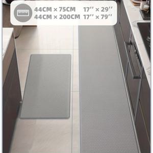 1/2개 주방 매트 쿠션, 주방 러그 세트 미끄럼 방지, 편안한 스탠딩 주방 바닥 매트 세트, 크리스마스 장식 및 크리스마스 선물