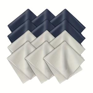 마이크로파이버 청소용 천 12pcs - 전문가용 안경 청소 및 전자기기 관리에 이상적. 렌즈, 스크린, 모니터, 카메라 렌즈, 자동차 디테일링에 적합. 재사용 가능, 부드럽고 얼룩 없는 청소용 천