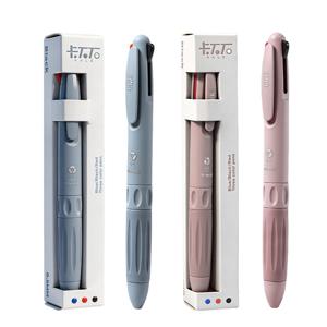 3-in-1 멀티컬러 펜, 6개/2팩, 0.5mm 가는촉 블랙 레드 블루 잉크, 부드러운 필기감의 노출형/밀입형 펜, 간호사, 교사, 저널 애호가, 학용품 & 업무용품