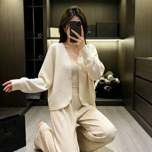 여성 솔리드 플리츠 가디건, 루즈핏 배트윙 슬리브 커프스 긴팔 아우터 숄, 간편하고 우아한 통근복 플리츠 재킷