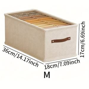 1개 베이지 옥스포드 천 접이식 서랍형 의류 보관함 (칸 없음), 옷장, 청바지, 스웨터 정리용. 장식, 가을 장식, 축제 장식, 방 장식, 홈 데코, 가을 장식, 침실 장식, 트렁크