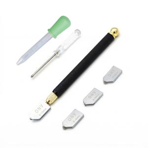 ONV 6-In-1 유리 커터 2mm-20mm, 업그레이드 유리 커터 도구, 연필 스타일 오일 공급 초경 팁 (유리 절단/타일/거울/모자이크용)