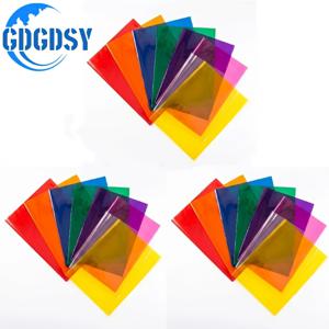 GDGDSY 투명 셀로판 시트 24개입 (팩당 24개) DIY 공예, 선물 포장, 등불 만들기용 - 매끄러운 표면의 8가지 색상 투명 필름, A4 사이즈, 스크랩북킹, 장식 및 색채 인식용