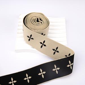2.5야드 * 4cm 폭 양면 클로버 탄성 밴드, DIY 스커트 허리, 모자 장식 및 의류 액세서리용