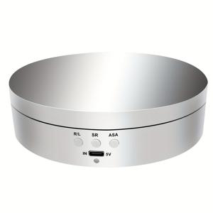 360도 전동 회전 턴테이블 디스플레이 스탠드, 스마트 충전 회전 촬영 턴테이블 (배터리 미포함), 138mm 직경 회전 디스플레이 스탠드, 3단 속도 조절 및 각도 조절 기능이 있는 전동 디스플레이 스탠드