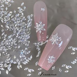 150/350개 3mm 투명 합성 네일 액세서리, 화이트 반짝이 네일 아트 라인스톤, DIY 네일 , 웨딩 브라이드 네일 액세서리, 손발 케어 네일 장식용