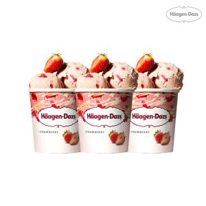 [파인트 3개] 하겐다즈 파인트 딸기 3개 개당473ml