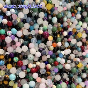 100G 6/8/10mm 랜덤 컬러 유리 비즈 루즈 비즈 장식 비즈, 주얼리 목걸이 귀걸이 등 장식용. 공예 애호가를 위한 선물로 적합, 크리스마스/할로윈/발렌타인데이/생일 선물 (볼 제외)