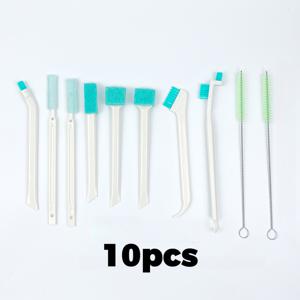 10개 컵 청소 브러쉬 세트, 모서리 틈새 청소 브러쉬, 긴 손잡이 좁은 브러쉬 (청소용), 빨대, 젖병, 유리 튜브 - 가정 주방 도구