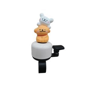 만화 오리 아기 및 귀여운 강아지 자전거 종 & 경적 - 최대 120데시벨의 큰 소리, 내구성 있는 철제 종. 산악자전거 및 로드자전거에 적합하며, 포효하는 소리 효과를 제공하여 재미있는 야외 사이클링 액세서리입니다.