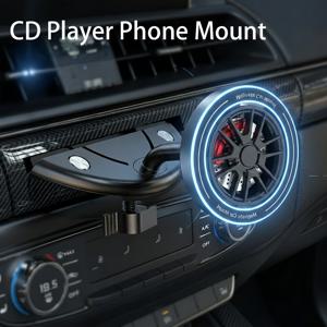 CD 슬롯 차량용 휴대폰 거치대, 차량용 자석 휴대폰 홀더, 강력한 자석이 있는 범용 핸즈프리 대시보드 마운트, 시야각 조절 가능, 대부분의 스마트폰에 적합