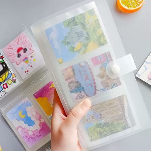 1개 휴대용 투명 앨범 클립 보관 폴더, 대용량 올인원 앨범, 3인치 120칸 사진 , 연예인 카드 시리즈 컬렉션 폴더, 명함 홀더, ID 카드, 사진, 카드, 은행 카드, 스탬프, 티켓