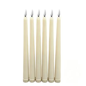 6개 LED 불꽃 없는 테이퍼 양초, 긴 줄기 양초, 3D 깜박이는 불꽃 배터리 작동식, 안전한 화재 위험 없음, 사실적인 전기 양초, 가정용 식탁, 결혼식, 파티, 크리스마스, 휴일, 벽난로 선반 장식용, 배터리 미포함