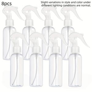 8개 투명 스프레이 병, 5Oz/150ml 용량, 휴대용 블랙 스프레이 헤드, 액체 여행용 분무기, 화장품, 청소, 개인 관리, 메이크업 및 가정용 펌프 병