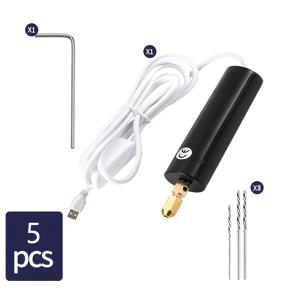 미니 휴대용 육각형 캡 USB 핸드헬드 소형 드릴, 창의적인 디자인, 추가, 펀칭, 공구 키트