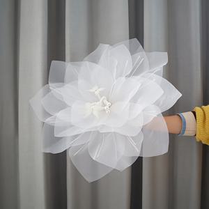 50cm 스프레이 컬러 매그놀리아 실크 꽃, 소품, 웨딩 장식, 창문 디스플레이, 정원 조경, 파티 장식, 모조 꽃 통로 마커, 크리스마스 장식, 할로윈 장식, UV 저항