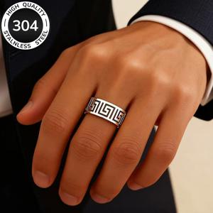 고품질 304 스테인리스 스틸 저자극 골드 오픈링, 광택 처리, 퇴색 방지, 간편하고 우아함, 데일리 착용 또는 파티에 적합, 패션 남성용 반지, 주얼리 액세서리, 남성을 위한 고급스러운 선물
