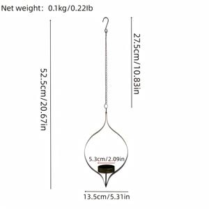 빈티지 디스트레스드 눈물방울 모양 체인 행잉 캔들 홀더 1개, 빛과 그림자로 가득 찬 훌륭한 분위기, 심플한 스타일의 캔들 홀더, 야외, 파티오, 복도, 할로윈, 망자의 날, 크리스마스에 적합