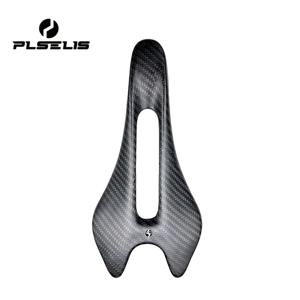 PLSELIS 초경량 60G 카본 파이버 자전거 안장, 홀 디자인 통기성 경량 로드 바이크 안장 (프로 사이클링용)