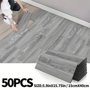 나뭇결 바닥 타일 20/50개, 15cm X 40cm, 두께 1.5mm, 접착식 IXPE 바닥 스티커, 간편한 필앤붙이, 내마모성 및 간편한 세척, 거실, 침실, 주방, 사무실 리노베이션용, 간편한 설치