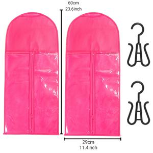 4개입 가발 보관 가방 세트. 가발 보관 및 가발 정리용으로 적합하며, 60cm 이상의 가방 2개와 가발 걸이 2개 포함. 가발 보관에 필수적인 도구입니다.