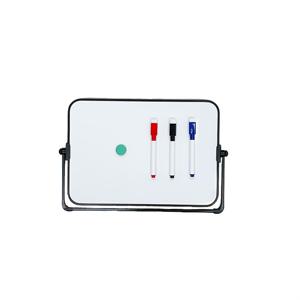 1개 12x8인치 휴대용 재사용 가능 화이트보드 - 양면, 테이블 다리 스탠드 및 마커 포함
