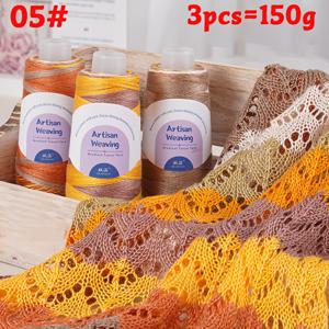 150g/3개 여름 시원하고 통기성 좋은 레이스 원사, 그라데이션 롱섹션 염색 미디엄 라이트 뽕나무 뽕나무 실크 원사, 핸드다이 코바늘 및 뜨개질용 원사, 캐주얼 바용 DIY 뜨개질 재료, 수놓은 스웨터, 숄, 재킷, 드레스, 모자, 담요, 식탁보, 쿠션, 기타 의류 액세서리 및 수공예품 뜨개질용으로 적합, 고품질 원사볼, 다양한 색상 선택 가능