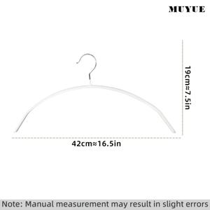 미니멀 곡선형 미끄럼 방지 옷걸이 8개 팩, 침지 코팅 금속 긁힘 방지 의류 옷걸이, 어깨 돌기와 변형 방지, 공간 절약형 옷장 정리함, 셔츠, 코트, 드레스에 적합, 건식 및 습식 사용