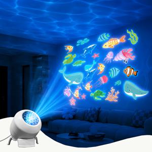 1개 LED 별빛 하늘 바다 프로젝션 조명 및 프로젝션 야간 조명, 360도 회전 가능, USB 스타일 앰비언트 조명, 침실, 게임 룸, 무대, 촬영 장면 장식 조명, 부활절, 라마단, 생일 선물로 적합
