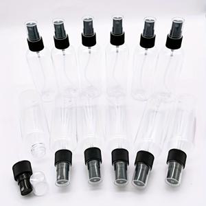 100ML 12개, 60ML 12개, 50ML 12개, 30ML 12개 패셔너블 블랙 뚜껑 소형 스프레이 병 여행용 병 세트, 욕실 화장품 보관 스프레이 병, 휴대용 화장품 디스펜싱 병 세트, 12개 세트