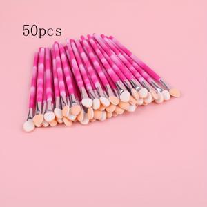50개입 아이 메이크업 도구 아이섀도우 브러쉬 일회용 아이섀도우 어플리케이터 플라스틱 핸들 뷰티 도구