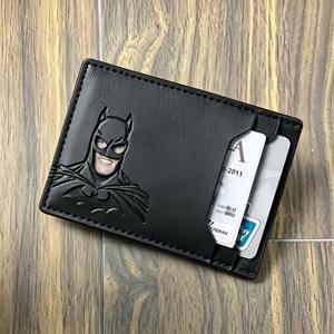 [공식 인증] Warner Bros. 배트맨 지갑 카드 홀더, 3단 배트맨 히어로 신분증 홀더, 운전면허증 홀더, 최고의 아버지의 날 선물, 남녀공용, 할로윈 | 크리스마스 선물용으로 적합