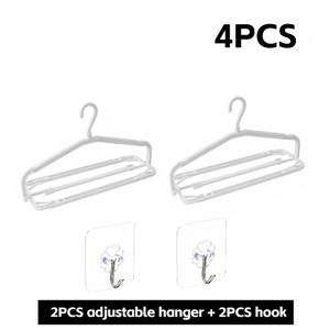 4개 세트: 옷걸이 2개 + 후크 2개, 접이식 미끄럼 방지 빨래 건조대, 이불, 침대 시트, 목욕 타월 건조용 다용도 가정용 발코니 옷걸이, 후크 포함, 다양한 사이즈의 옷, 침대 시트, 이불 커버, 목욕 타월 등에 적합, 발코니, 기숙사, 여행용으로 이상적