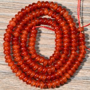 레드 마노 주판 스페이서 구슬 150-155개 4*2mm 천연석 비닐구슬, 주얼리 제작용, DIY 참 여성용 액세서리, 목걸이, 팔찌, 반지용, 각 38cm/15인치