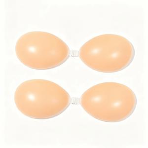 여성용 실리콘 앞면 걸쇠 스트랩리스 푸쉬업 브라 - 심리스 접착식 리프트, 세미 시스루 디자인, 100% 실리콘 편안함, 손세탁 관리, 웨딩 란제리 및 데일리 속옷 액세서리
