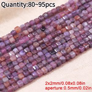 2mm 천연 멀티컬러 아게이트 둥근 설탕 큐브 조각 비즈, 보라색 핑크색 주황색 멀티컬러 혼합 드레미 유니크, 주얼리 제작 비즈, 수제 액세서리 재료, 우정 선물, 홈 , 소형 아이템 장식에 적합