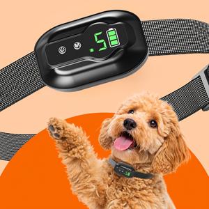 강아지 울음 방지 목걸이, 음성 및 진동 방진 제어, 5단계 감도, 스마트 3.0 울음 인식, USB 충전식 배터리 수명 수면, 저전력 알림, 모든 소형 중형 대형견을 위한 인도적 훈련, 실내외 사용
