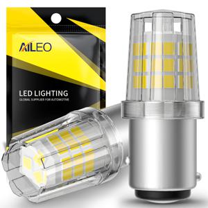 AILEO 2 LED 전구 P21/5W/BAY15D/1157, 4014 39SMD 칩 12V Canbus 오류 없음, 초고휘도 화이트/옐로우/레드 3가지 색상 테일 라이트/ 런닝 라이트/백라이트, 배터리 없음