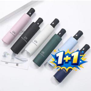 1+1 UV차단 자동 3단 우산 접이식 양산 양우산 튼튼한 단우산 반자동