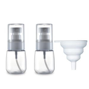 100ml/60ml/30ml 휴대용 플라스틱 스프레이 병, 여행용 디스펜싱 병, 화장품/토너//향수 스프레이 병 빈 병, 액체 디스펜싱 스프레이 병 세트, 미세 미스트 및 누수 방지, 깔때기 포함, 총 3개