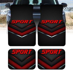 4개 세트 SPORT 로고 레드 & 블랙 스포티 카매트, 모던 카 인테리어 매트, 러그드 SUV 및 튜닝카 인테리어 스타일 호환. 내구성 강화, 다양한 트럭 및 SUV 모델에 적합. 이상적인 선물, 카 매트, 내마모성 및 미끄럼 방지, 전문 카매트, 휴일 선물, 사랑하는 사람과 친구를 위한 완벽한 선물. 재미있는 디자인 카매트, 내구성, 고품질 소재