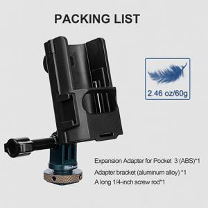 MINIFOCUS Poet 3용 클로드 슈우 마운트 어댑터 - 액션카메라 어댑터 키트와 호환, 고강도 알루미늄 베이스 및 듀얼 조 브라켓, DSLR 미러리스용 콜드슈우 및 1/4인치 나사산 마운트, 핫슈우 마운트
