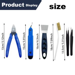 3D 프린팅 도구, 다양한 종류의 3D 프린터 도구, 가위, 클리닝 니들, 핀셋, 플라이어, 디버링 키트, 실용적인 3D 프린터 도구
