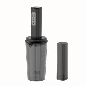 보관 슬리브 포함 3단계 속도 조절 전동 우유 거품기, 휴대용 USB 충전식 우유 거품기, 350ml 계량컵 및 뚜껑 포함, 커피/로스팅/버터용