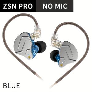 KZ ZSN PRO IEM (인이어 모니터) 이어폰, 노이즈 캔슬링, 1BA+1DD 드라이버, 교체 가능한 케이블 & 다이내믹 마이크, 음악 제작용, 스마트폰/태블릿 호환 헤드셋